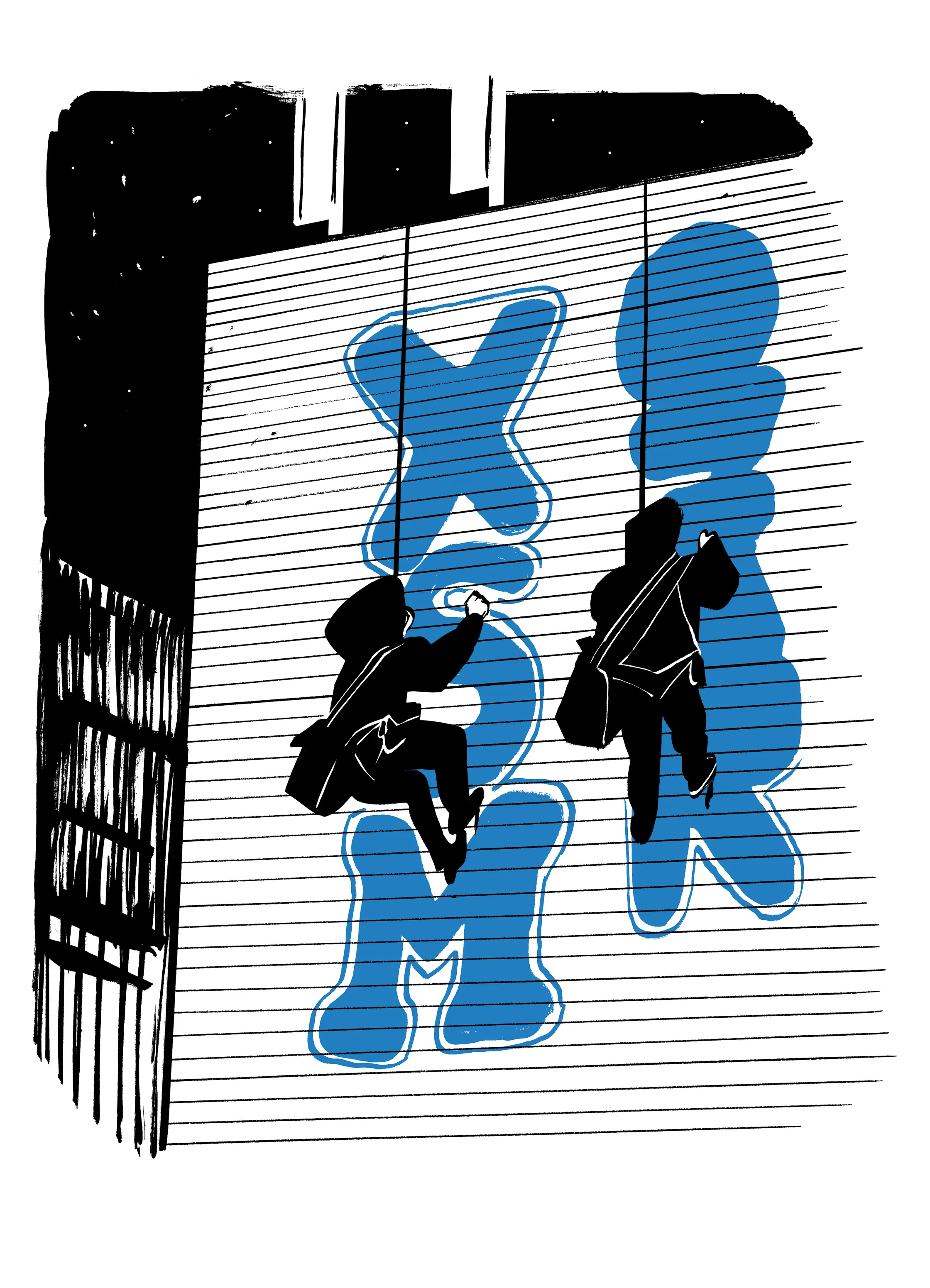 Illustration for How to Tag a Skyscraper, Six Hundred Feet Up
